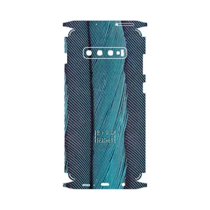 MAHOOT Turquoise feathers-FullSkin Cover Sticker for Samsung Galaxy S10 Plus