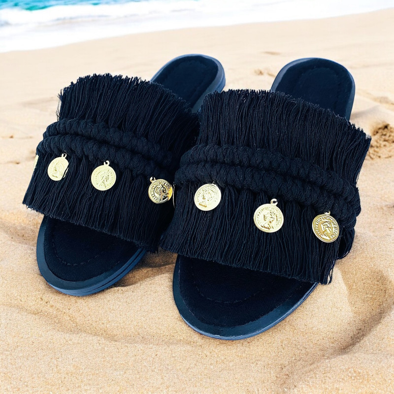 صندل زنانه مدل مکرومه