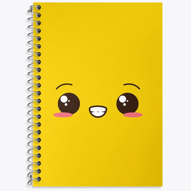 دفتر زبان 50 برگ خندالو مدل سه خط طرح ایموجی کد N618