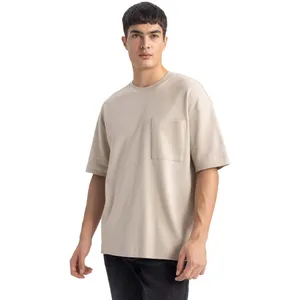 تی‌شرت اورسایز آستین کوتاه مردانه دفکتو مدل 661BG783