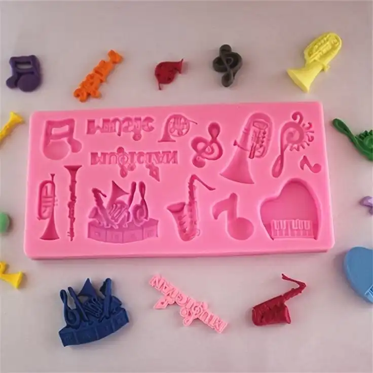 قالب فوندانت به گز مدل ابزار موسیقی