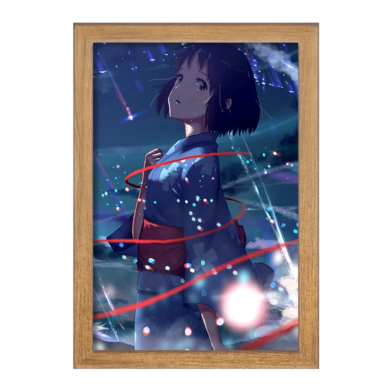 تابلو خندالو مدل میتسویا میامیزو انیمه یورنیم Your Name  کد 16276