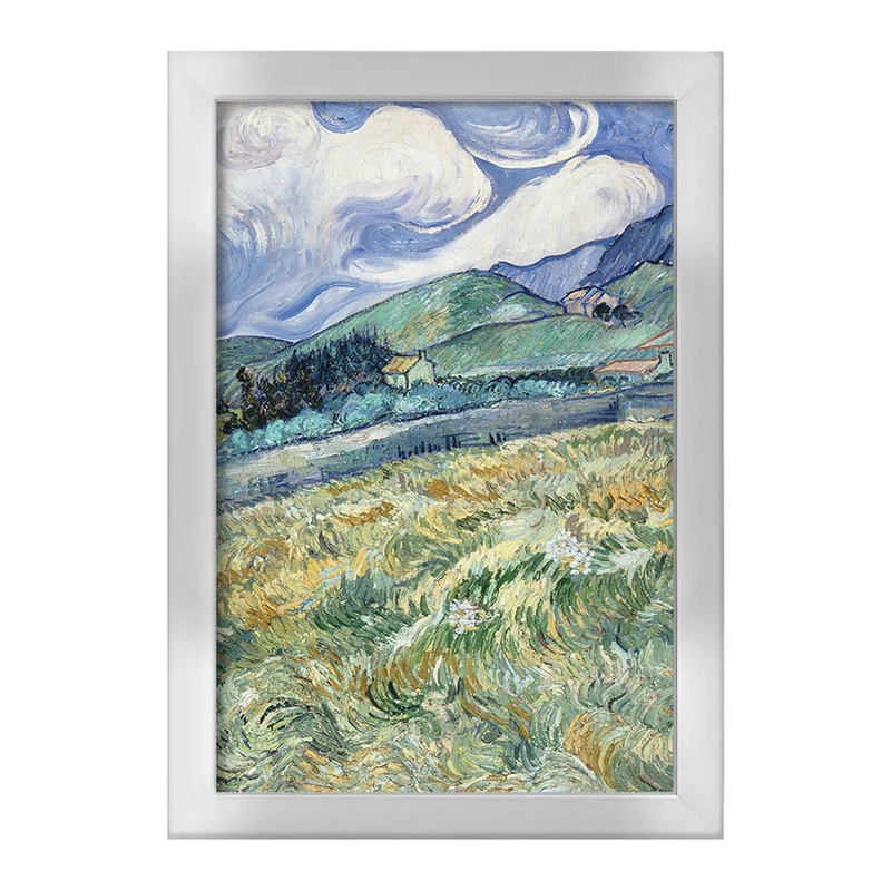 تابلو خندالو طرح منظره کوه پشت بیمارستان ونسان ونگوگ (Van Gogh) کد 36796