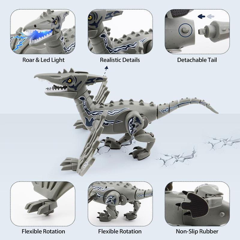 ربات کنترلی مدل دایناسور بالدار طرح اژدها چراغدار کد K40-3