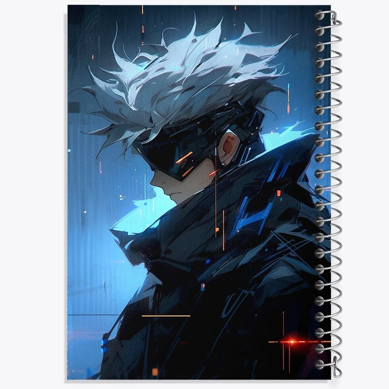 دفتر ژورنال نویسی 50 برگ خندالو مدل نقطه ای طرح گوجو ساتورو انیمه جوجوتسو کایزن کد F747