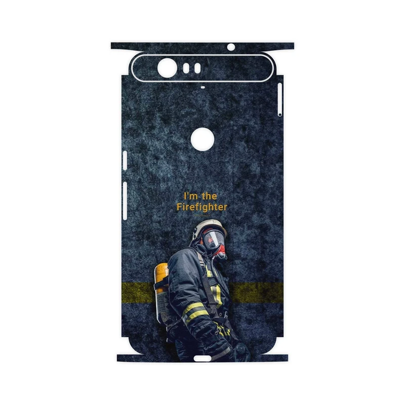 برچسب پوششی ماهوت مدل Firefighter-FullSkin مناسب برای گوشی موبایل گوگل Nexus 6P