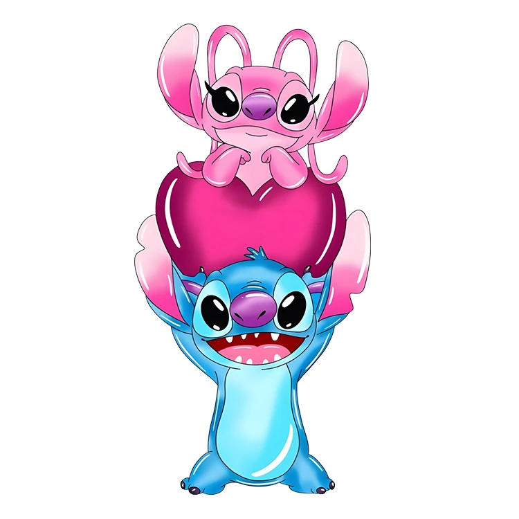 استیکر پارچه و لباس پاد آفرین مدل کارتونی استیچ کیوت بامزه کد S3889