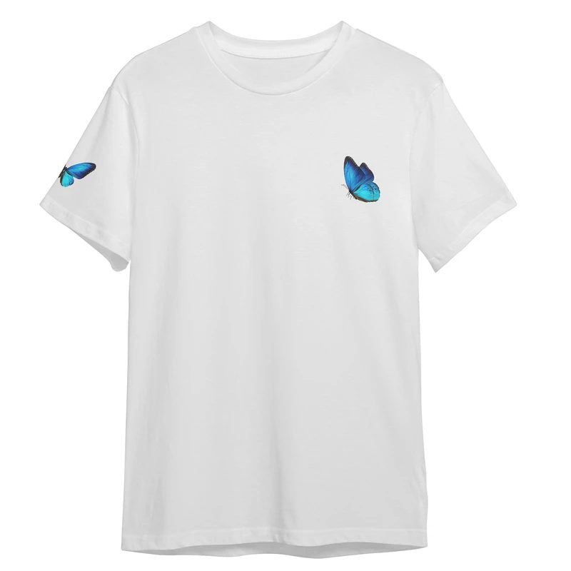 تی شرت آستین کوتاه زنانه مدل پروانه کد 01025