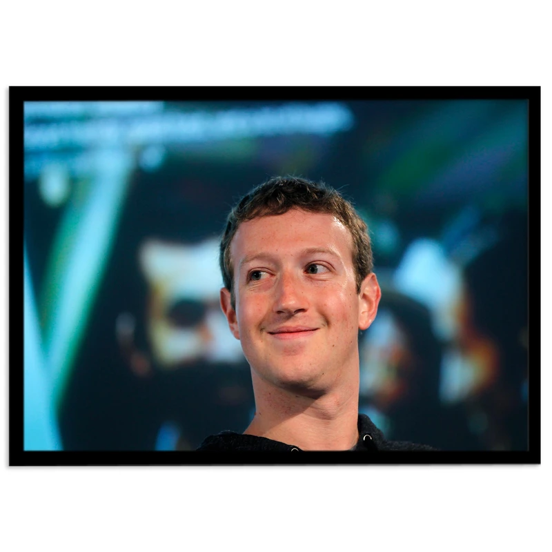تابلو نوری بکلیت طرح مارک زاکربرگ Mark Zuckerberg مدل لایت باکس B-s1950
