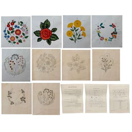 بسته گلدوزی مدل چاپی کد 1 مجموعه 13 عددی