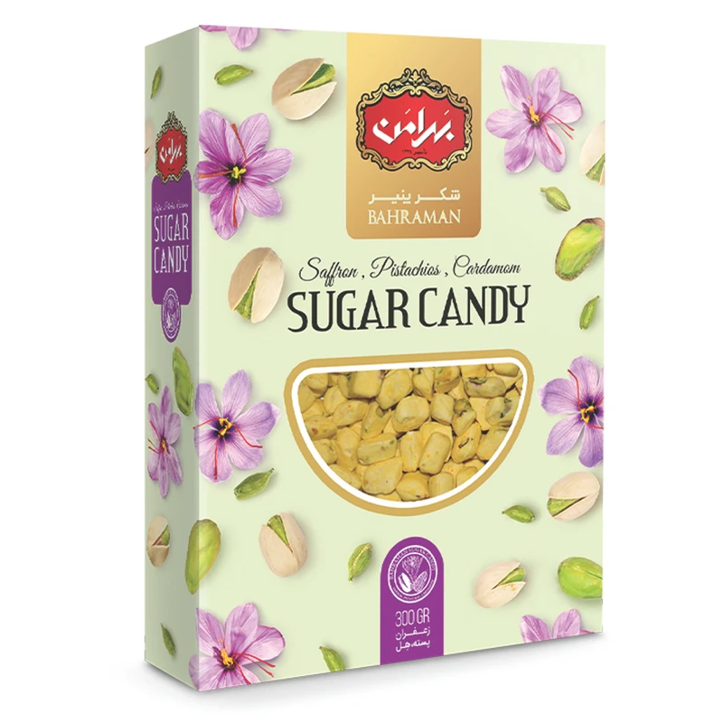 شکر پنیر زعفران هل پسته بهرامن - 300 گرم