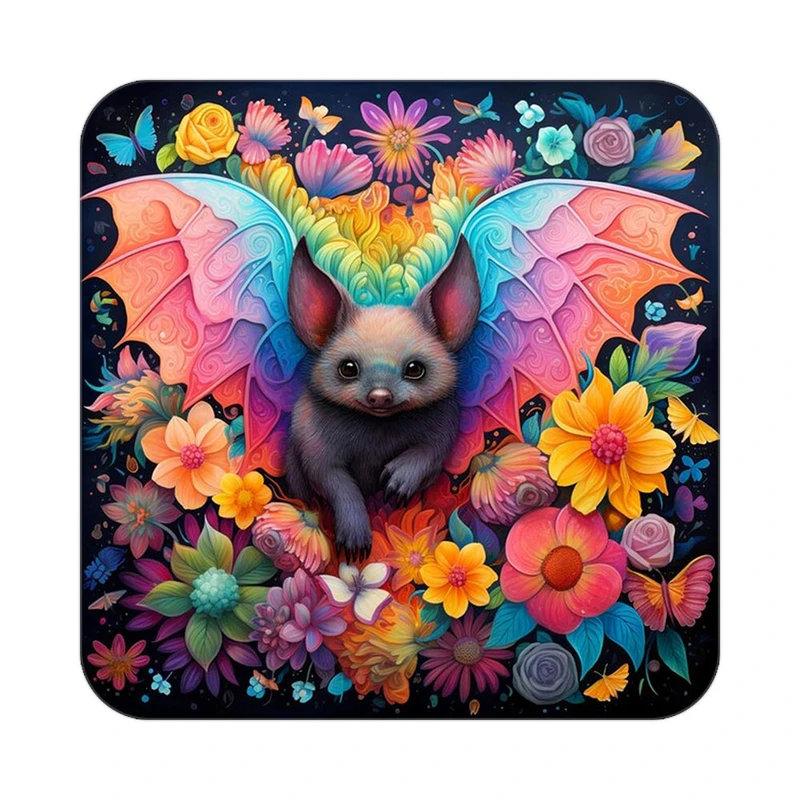 زیر لیوانی کاکتی طرح حیوانات رنگی مدل mp25527