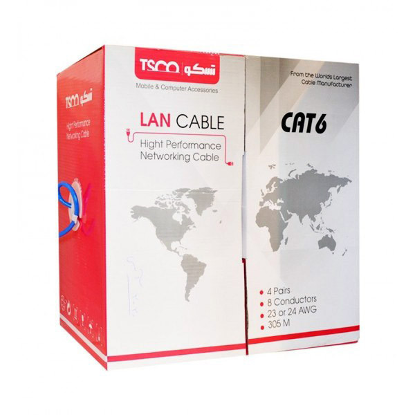 کابل شبکه Cat6 تسکو مدل CAT6-FTP-CCA-23-BLUE