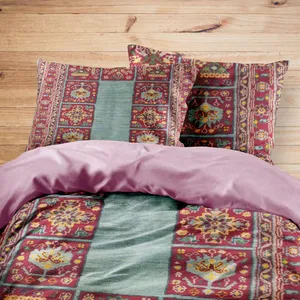 سرویس روتختی مدوپد طرح قالی کردستان نقشه قشقایی مدل C-Ghashghaee13 یک نفره 4 تکه