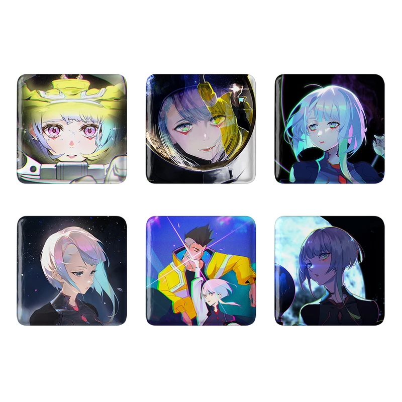 مگنت خندالو طرح انیمه سایبرپانک Cyberpunk کد 1498B مجموعه 6 عددی