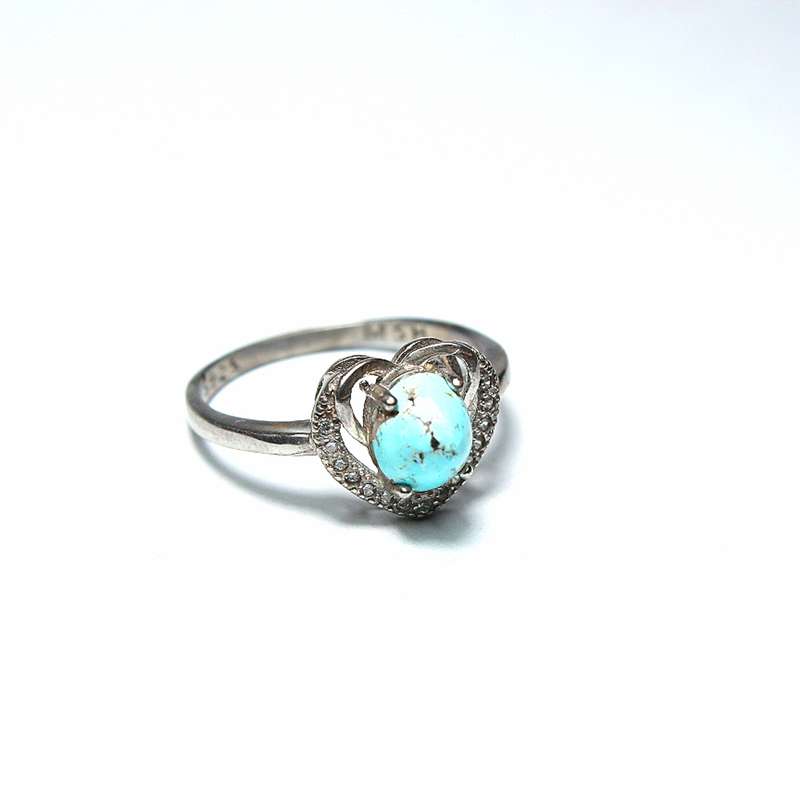 انگشتر نقره زنانه مدل فیروزه کد 01