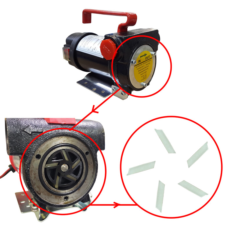 تیغه پروانه پمپ گازوئیل کش مدل 001 مجموعه 5 عددی