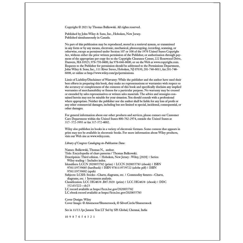 کتاب Encyclopedia of Chart Patterns 3th Edition اثر Thomas Bulkowski انتشارات رایان کاویان