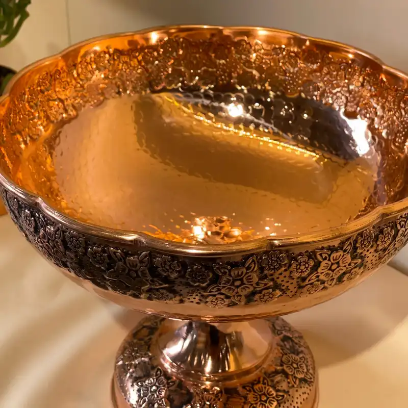 آجیل خوری مسی مدل گلبرگ کد 761