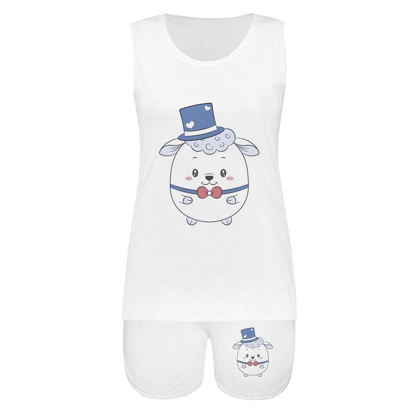 ست تاپ و شلوارک زنانه مدل KHSH 0004-0230 