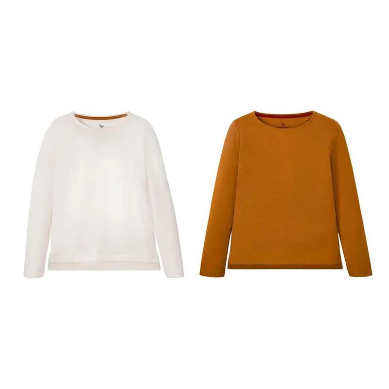 تی شرت آستین بلند دخترانه پیپرتس مدل IAN 344678 مجموعه دو عددی