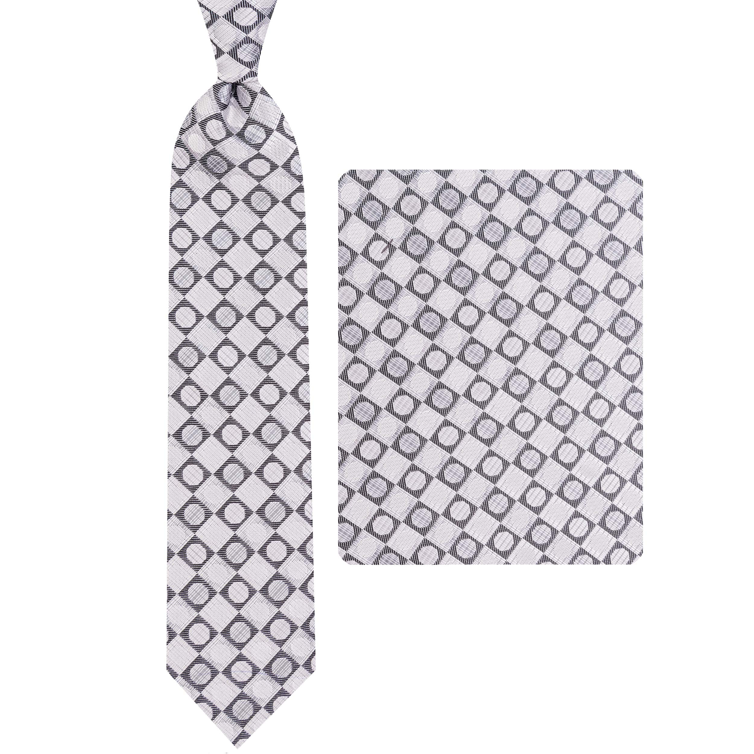 ست کراوات و دستمال جیب مردانه مدل GF-PO1790-GR 