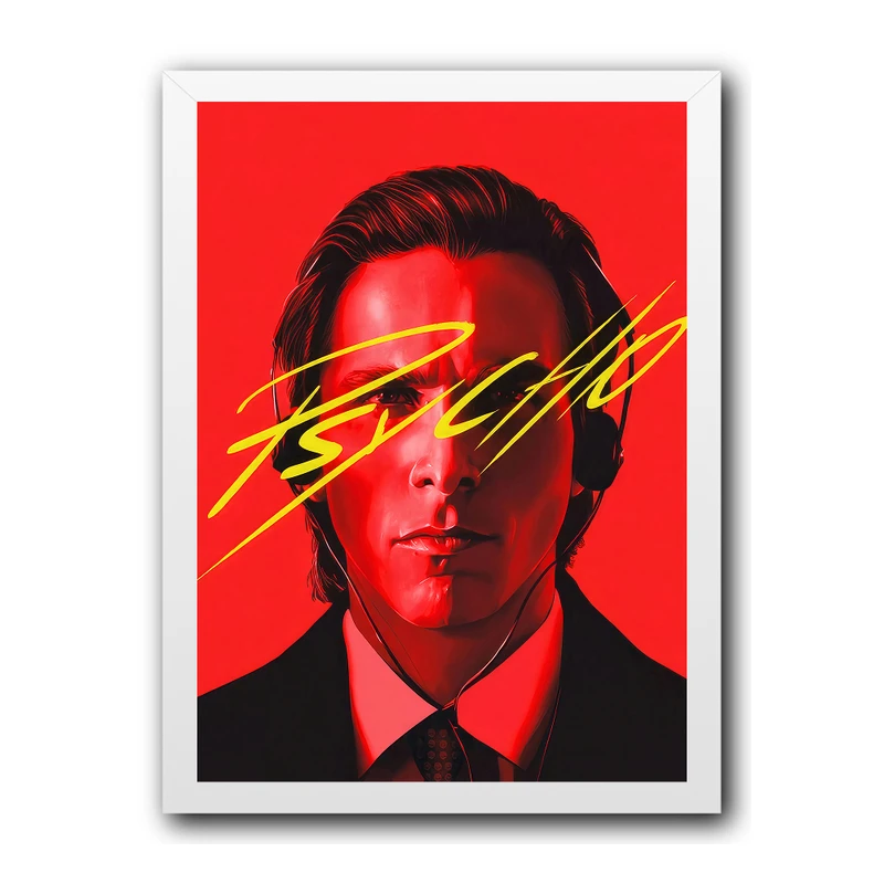 تابلو مدل دکوراتیو طرح امریکن سایکو کد 1136 فریم سفید