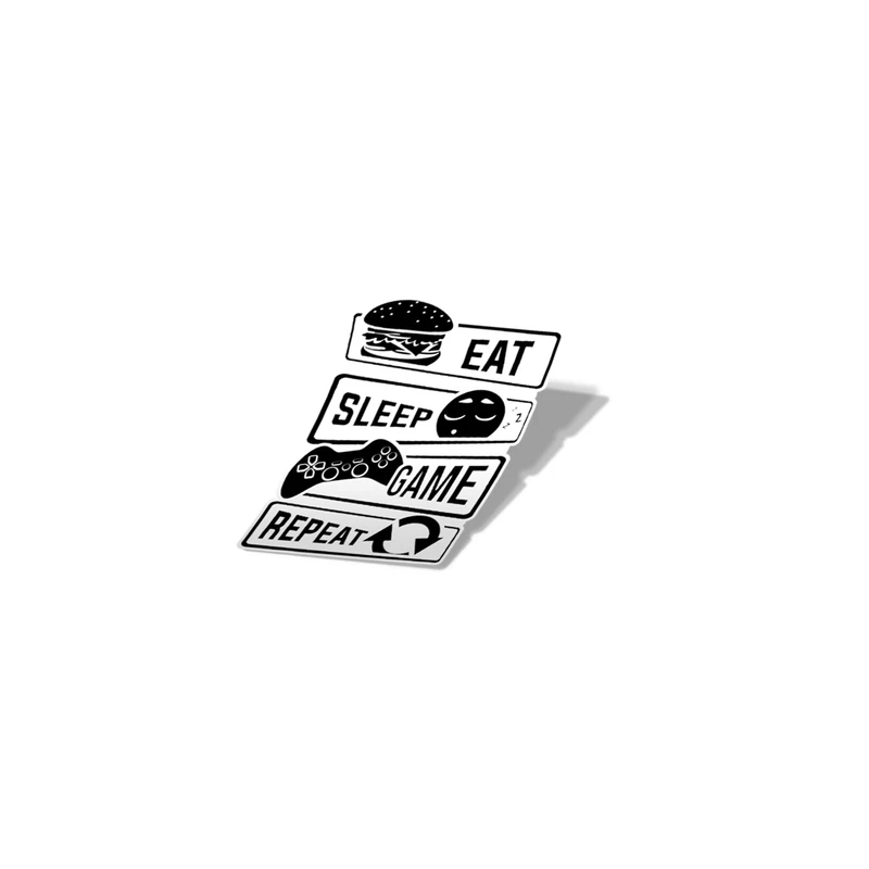 استیکر تزئینی موبایل و تبلت لولو مدل خوردن خوابیدن بازی کردن تکرار کد 273