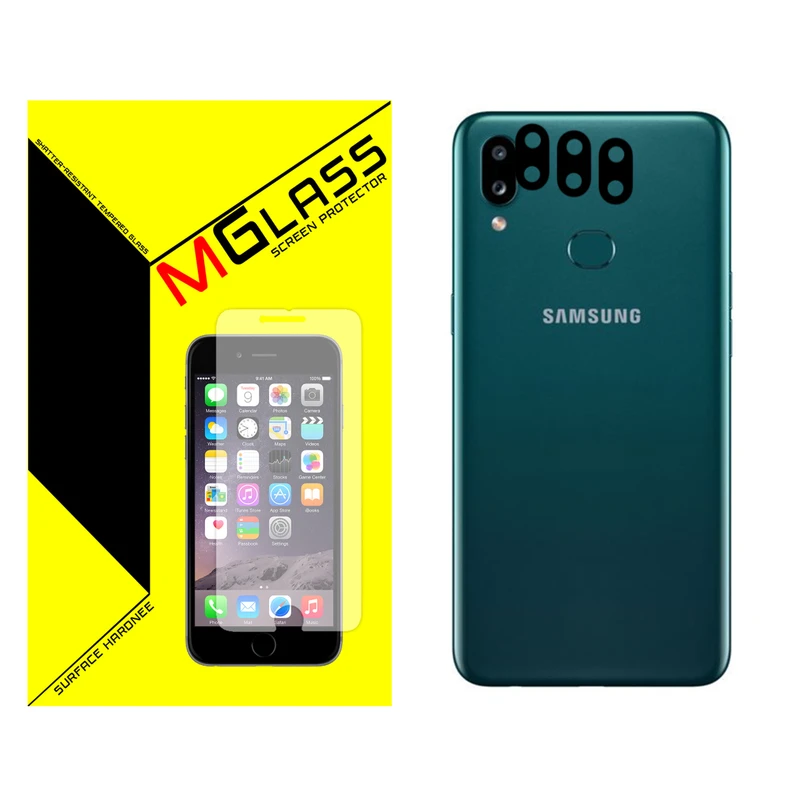 محافظ لنز فلزی دوربین ام گلس مدل MGL-03 مناسب برای گوشی موبایل سامسونگ GALAXY A20 بسته سه عددی