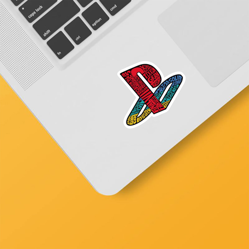 استیکر لپ تاپ و موبایل بووم طرح پلی استیشن کد MD89