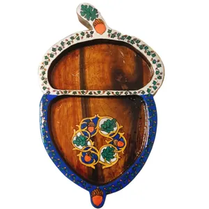 ظرف سرو چوبی طرح بلوط مدل E77