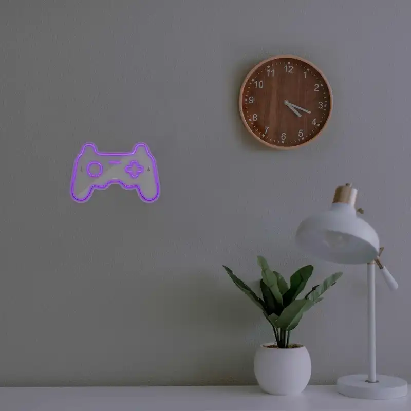 چراغ دیواری نئون دیزاین طرح Game-Controller_PR