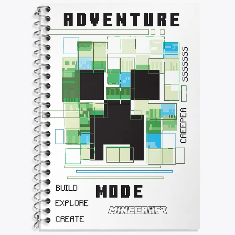 دفتر لغت 50 برگ خندالو طرح ماینکرافت (Minecraft) کد N551