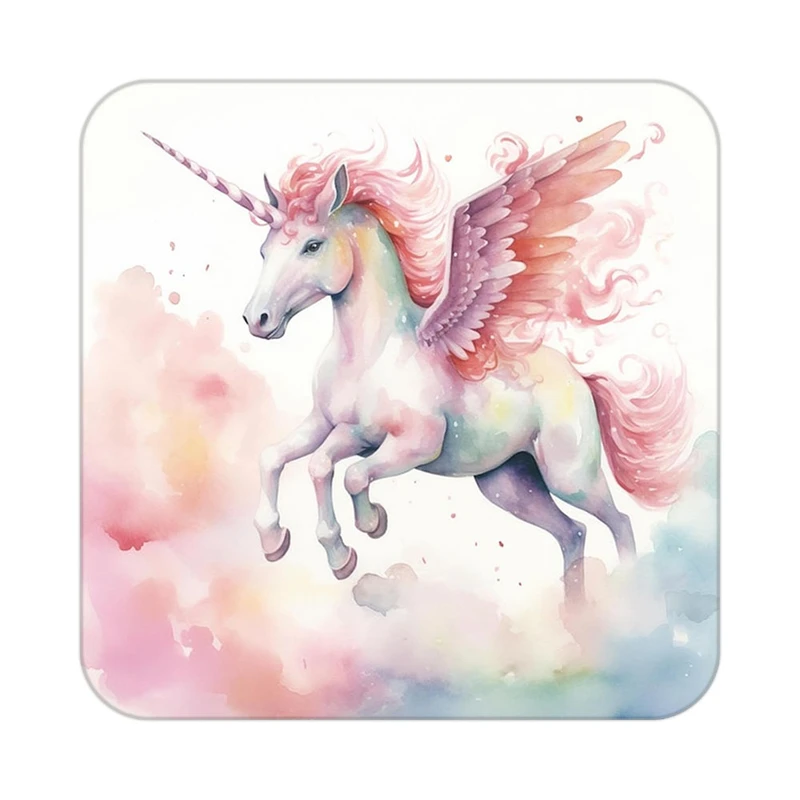 زیر لیوانی کاکتی طرح اسب تک شاخ و یونیکورن مدل mp31746