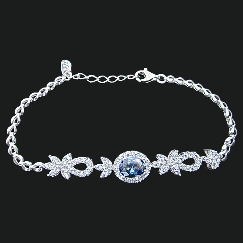 دستبند نقره زنانه مسعود جلالی نقره کار مدل Tanzanite-02