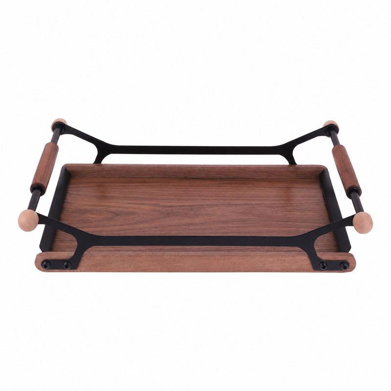 سینی دسته دار مدل چوبی سایز 35*25 سانتی متر