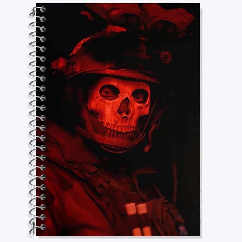 دفتر زبان 50 برگ خندالو مدل سه خط طرح گوست مدرن 2 ریبوت ندای وظیفه کد 30799