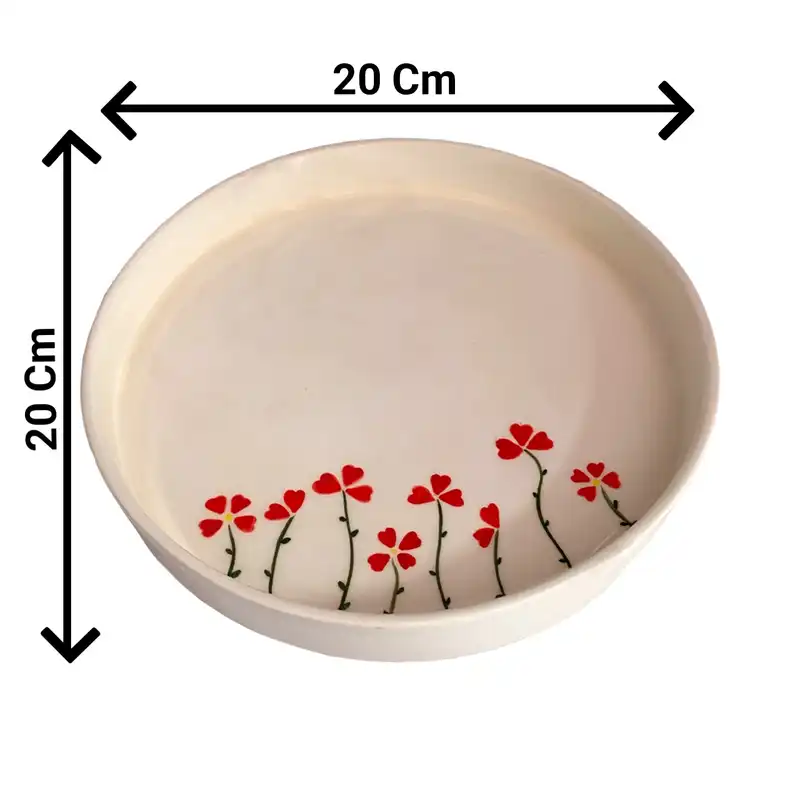 سرویس چای خوری سرامیکی 4 پارچه مدل گل کد 21