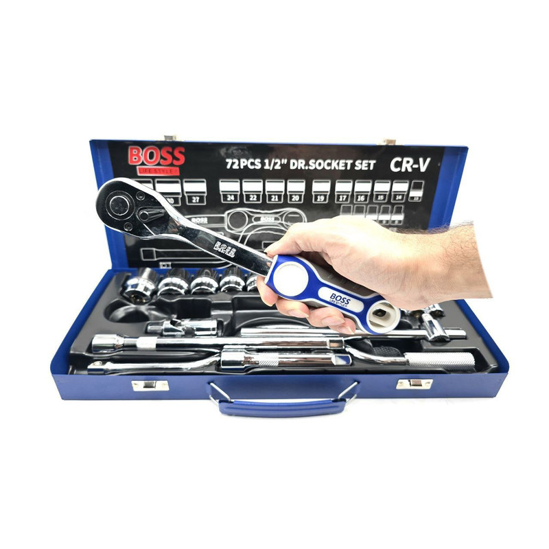 آچار بکس باس مدل BS-24pcsP مجموعه 24 عددی آچار بکس باس مدل BS-24pcsP مجموعه 24 عددی