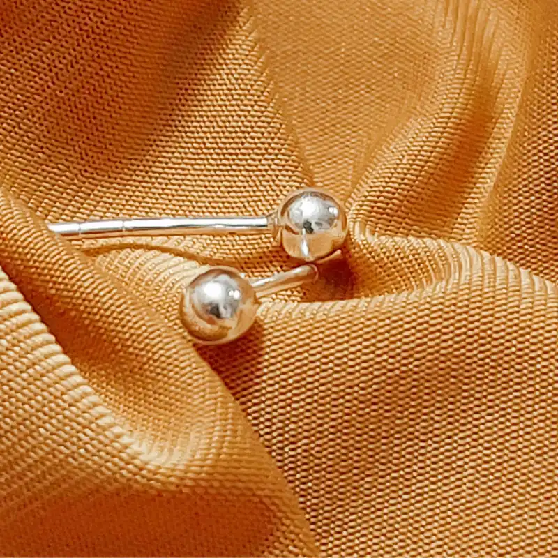 گوشواره نقره زنانه آی ام مدل مروارید 2