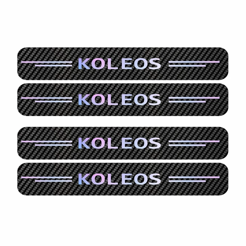 برچسب پارکابی خودرو سولگی مدل کربن هفت رنگ کد J77 مناسب برای KOLEOS بسته 4 عددی