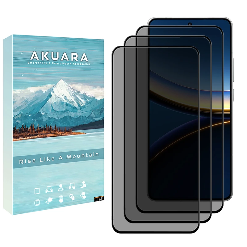 محافظ صفحه نمایش آکوآرا مدل AKU pv3 مناسب برای گوشی موبایل شیائومی Poco F7 Pro بسته سه عددی