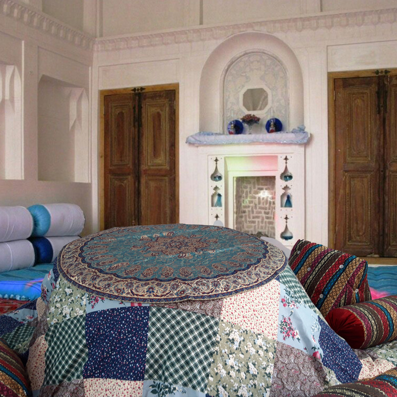 لحاف کرسی خانه سبز اسماعیلی مدل خشتی سایز 350x350 سانتی متر لحاف کرسی خانه سبز اسماعیلی مدل خشتی سایز 350x350 سانتی متر
