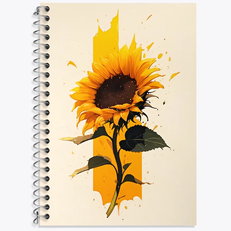 دفتر لغت 50 برگ خندالو طرح گل آفتابگردان کد N5738