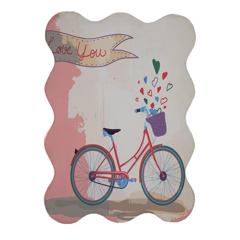 پادری مدل دالبر طرح دوچرخه کد 8448 سایز 80x110 سانتی متر 