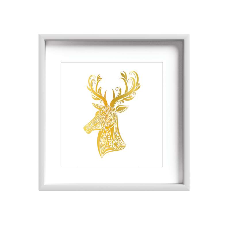 تابلو طلاکوب زرکات طرح گوزن مدل deer2