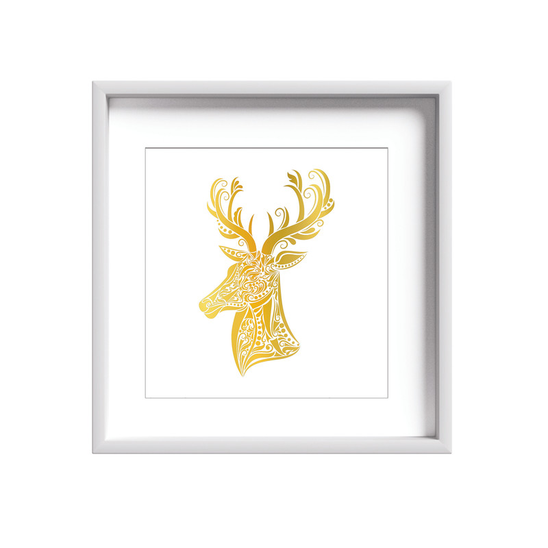 تابلو طلاکوب زرکات طرح گوزن مدل deer2
