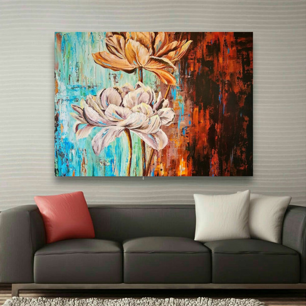 تابلو بوم طرح گل مدل TB915