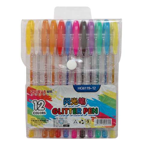 خودکار مدل اکلیلی Glitter pen بسته 12 عددی