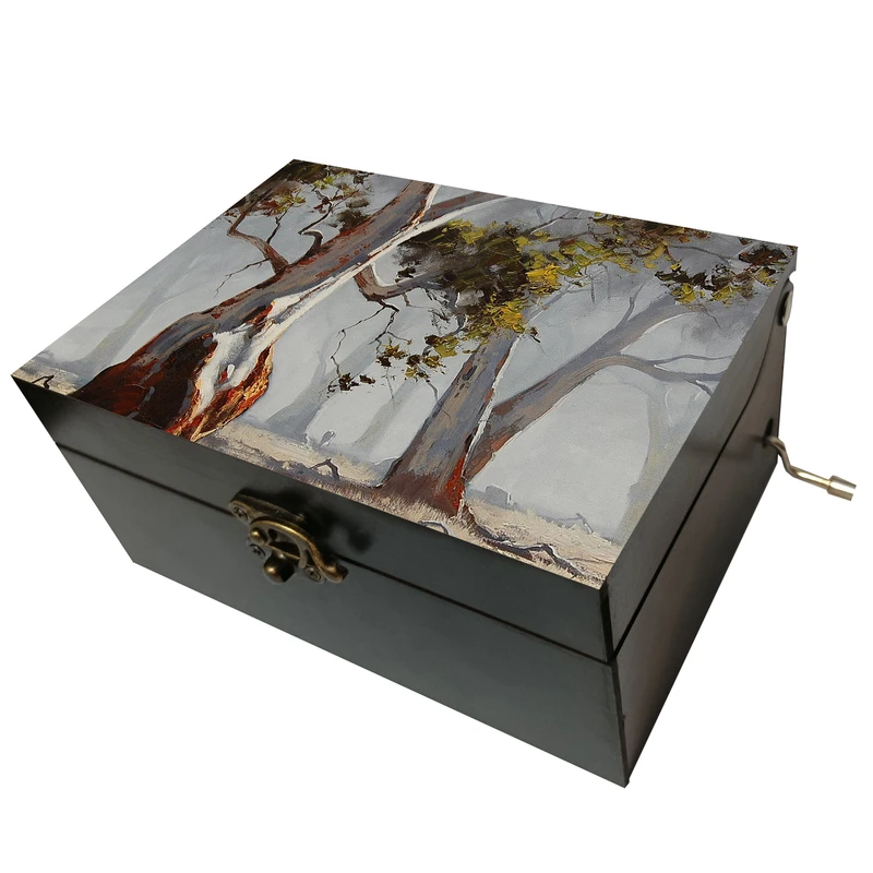 جعبه موزیکال مدل هندلی طرح منظره درخت اکالیپتوس کد T1121